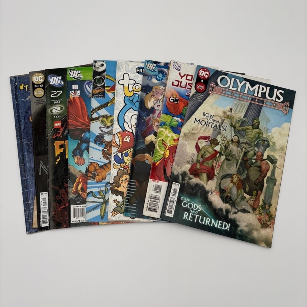 DC Comics 10 Comic Book Lot Mixed Modern Era Superheroes Olympus Rebirth